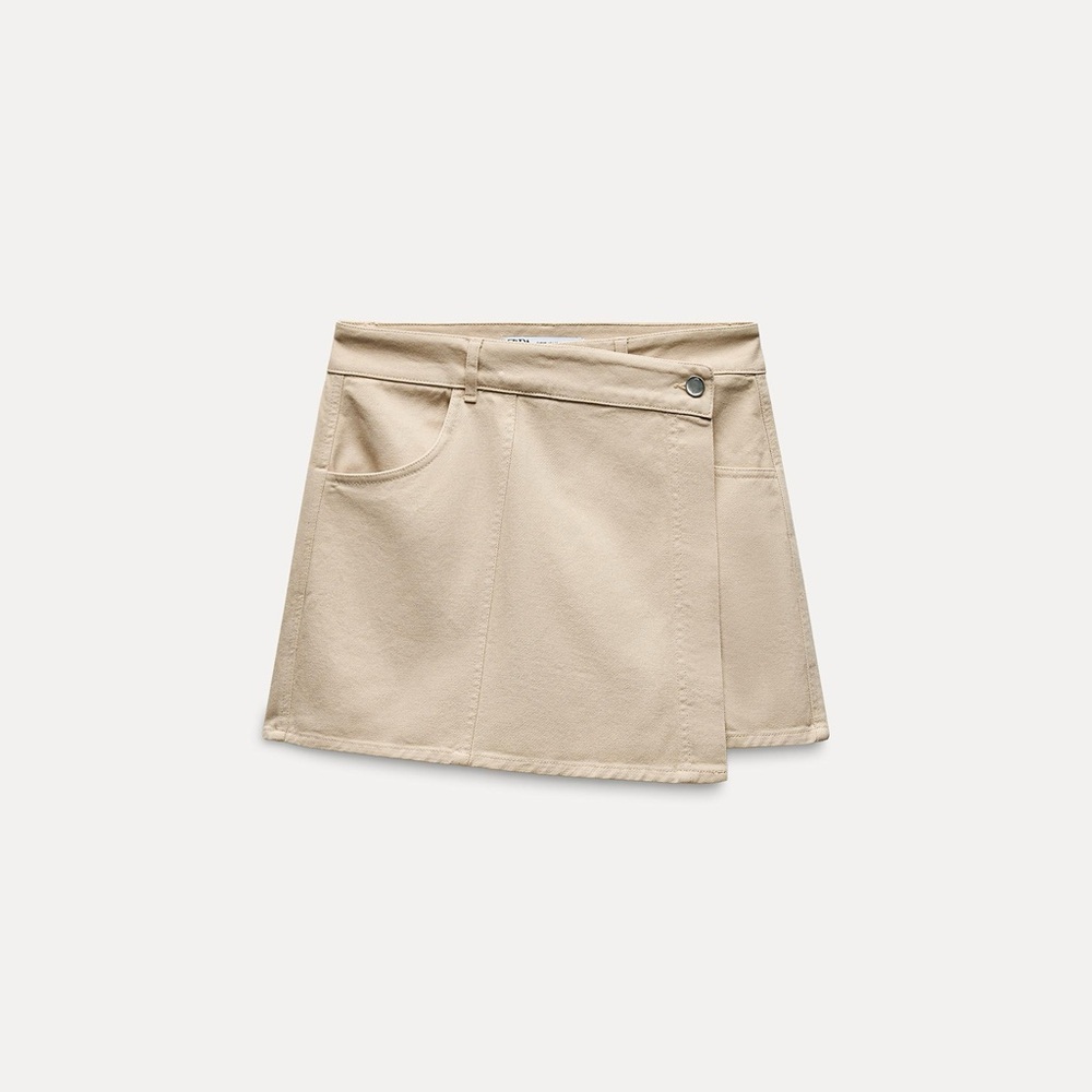 Zara Denim Wrap Skort